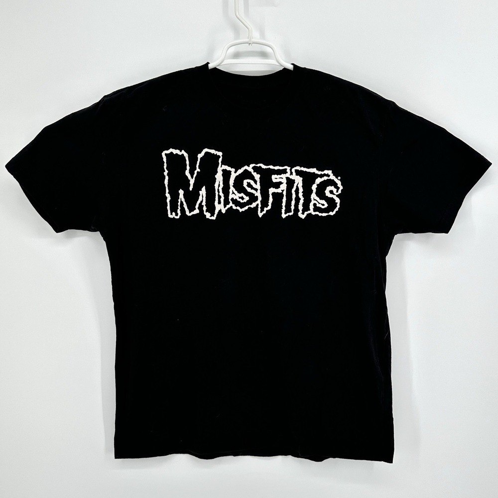 Misfits American horror punk band Logo Black T-Shirt Size XL